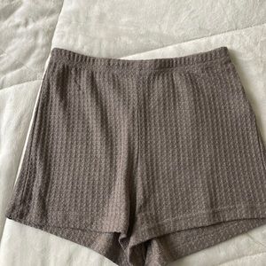 Gray/brown lounge shorts